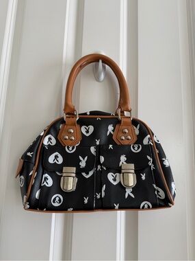 Playboy Bunny Monogram Vintage Logo Y2K Purse in Black and White